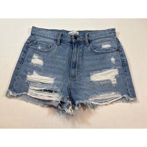 Sneak Peek Vintage Distressed Denim Shorts Size large Light Blue (S251)